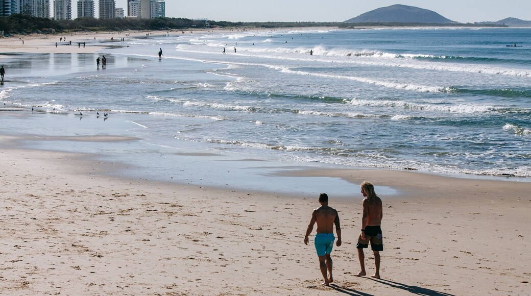 Alex Beach which includes general coastal views and a beach as well as an individual male