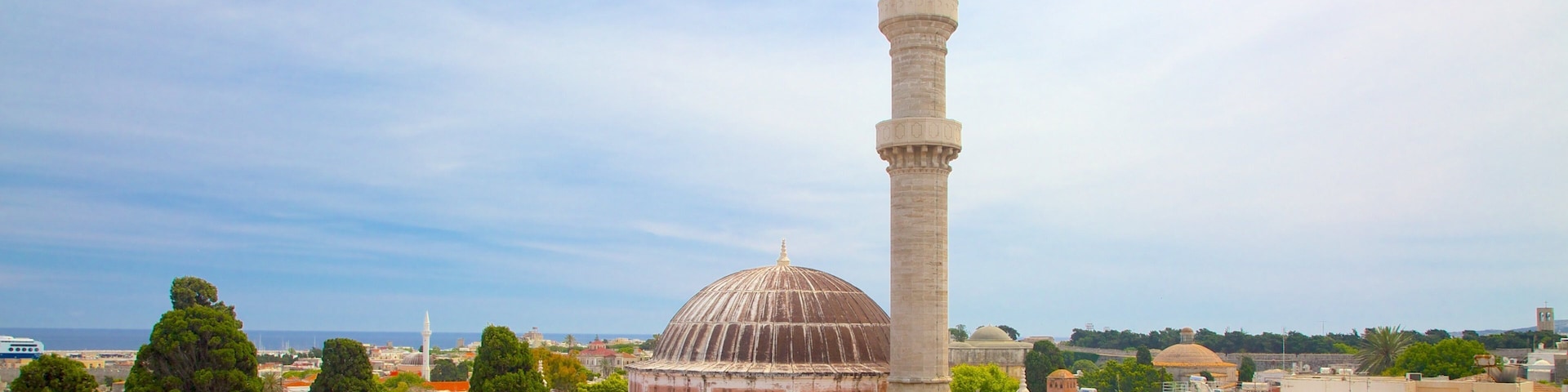 Clock Tower showing a city, a mosque and heritage architecture