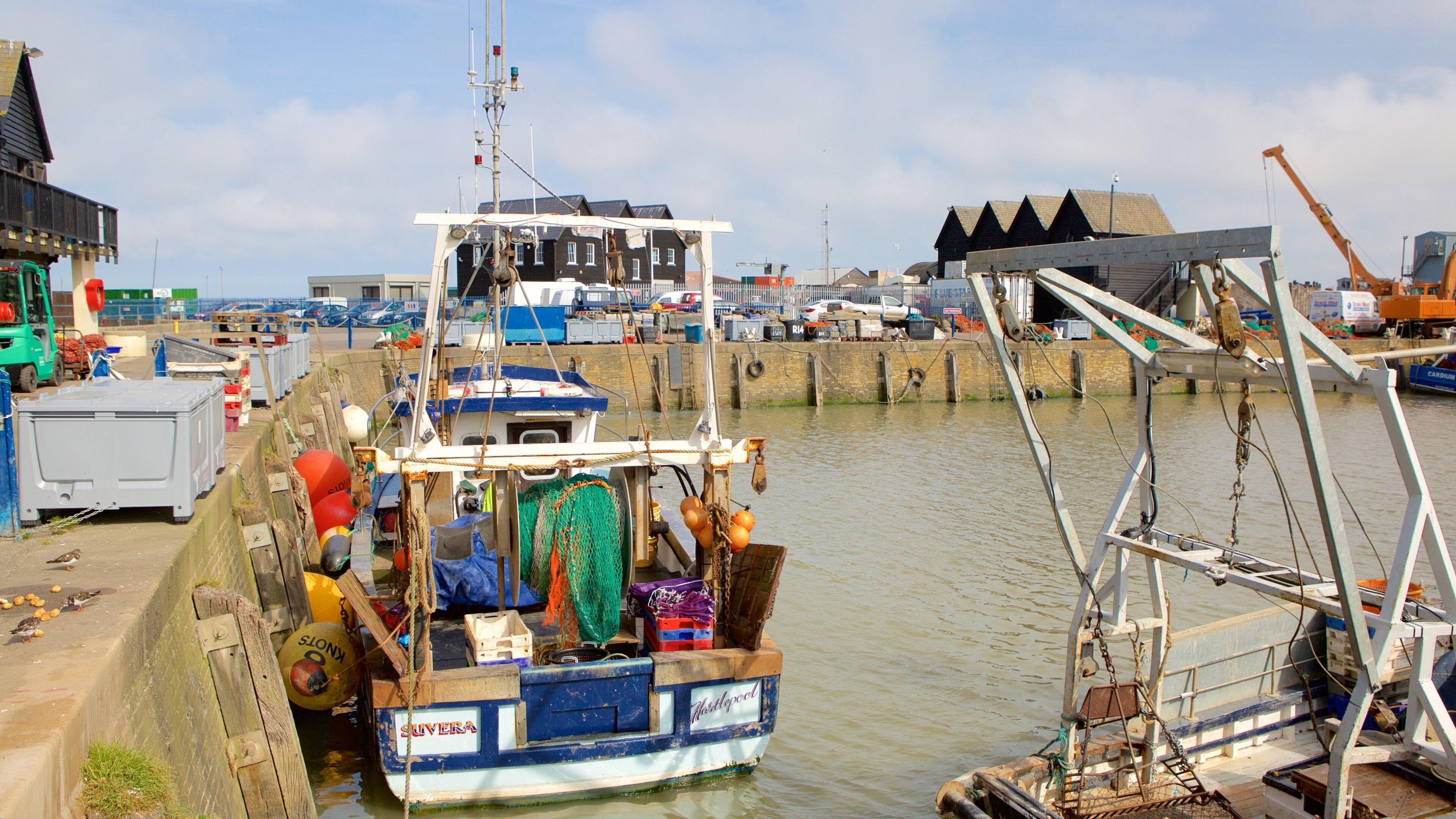 Whitstable havn som inkluderer bukt eller havn