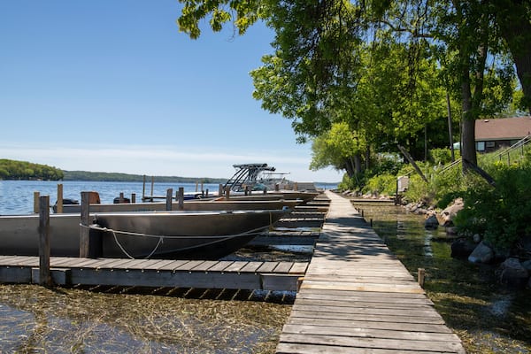 boat on the rice lake