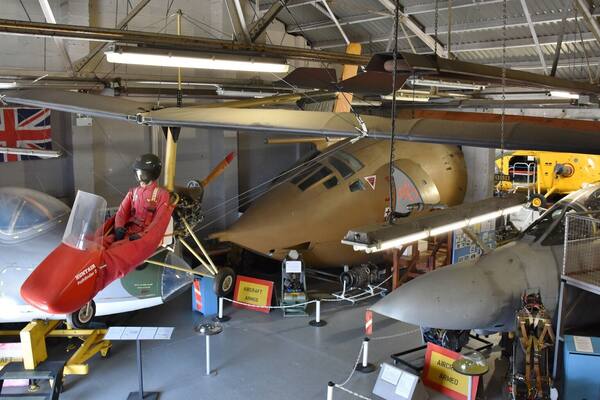 The history of the airfield from 1916 and it's use by the RAF and civil airlines.
Manston started its Aviation days as a Royal Naval Station in 1916, with a base at Westgate Bay for seaplanes. The early airfield was on the area now occupied by the passenger terminal.
By 1917 Manston airfield had grown to include four underground hangars, its own railway line to Birchington, a power station to generate electricity, barracks for 3,000 men and even an indoor swimming pool.
After WW1, training of airmen in airframe maintenance and engine repairs was taught in the School of Technical Training.
1940 and WW2 brought the Battle of Britain. Barnes Wallis arrived in 1943 to test his bouncing bomb at nearby Reculver, before the Dam busters carried out their famous raid. Roland Beaumont arrived with the Typhoon which came to be the most successful ground attack aircraft in WW2.