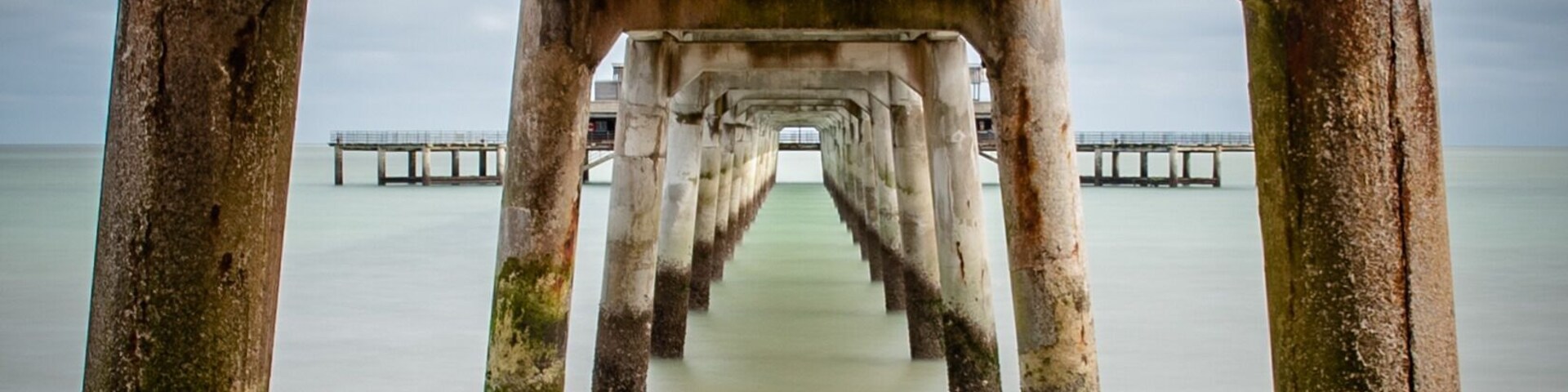 A long exposure shot of under Deal Pier in Kent.