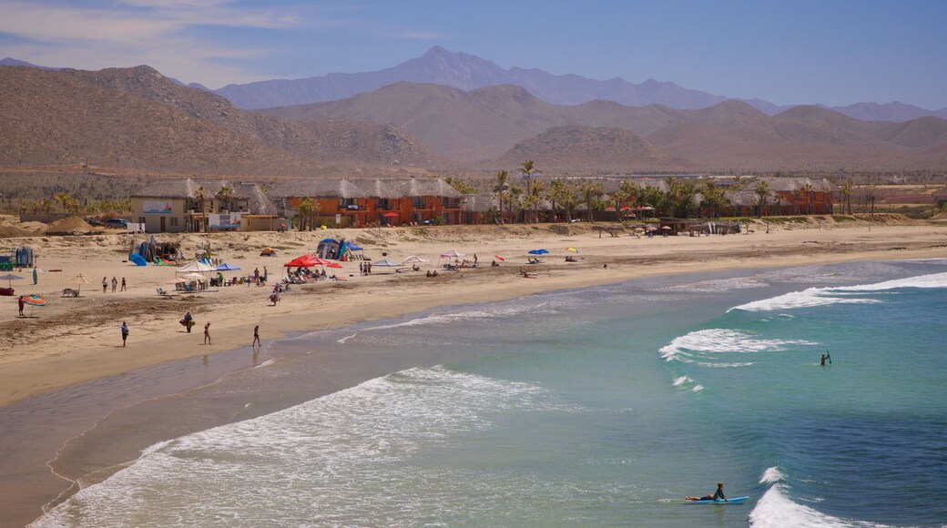 Los Cerritos Beach showing general coastal views, a beach and landscape views