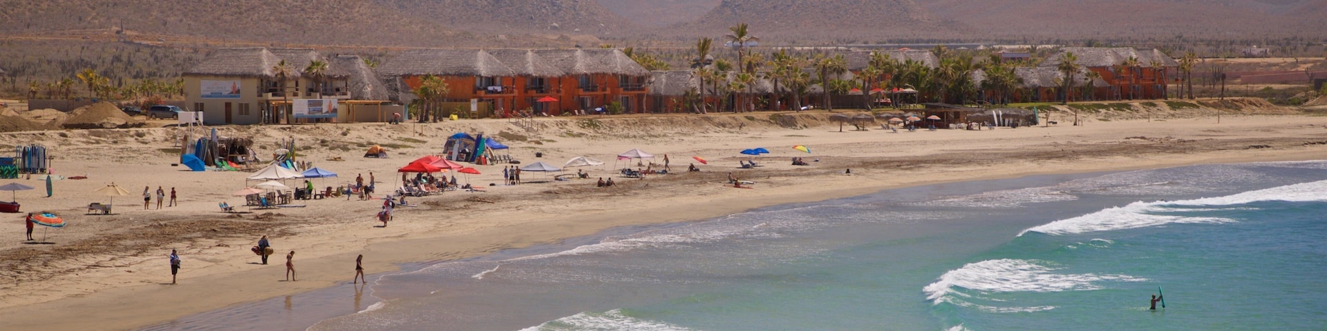 Los Cerritos Beach showing general coastal views, a beach and landscape views