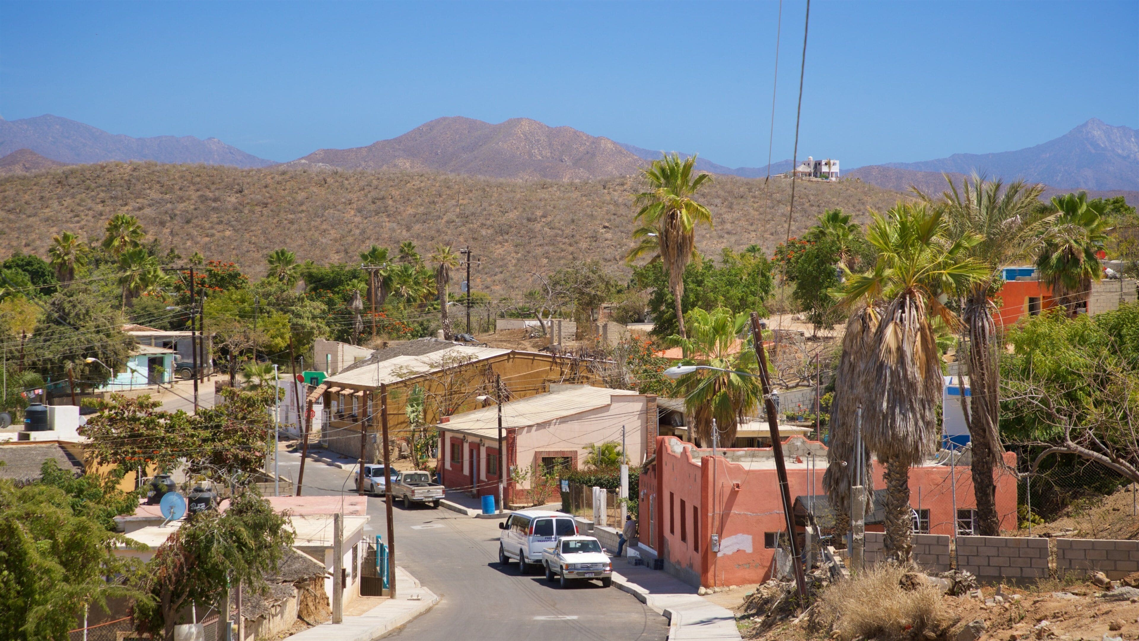 Los Cerritos Beach featuring a small town or village and landscape views