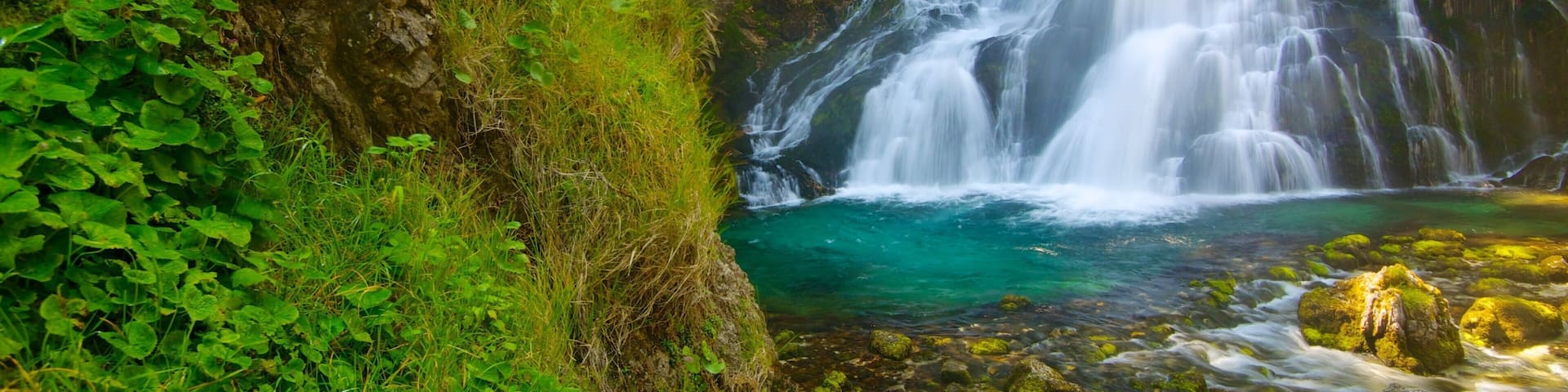 Gollinger Wasserfall das einen Wasserfall und Teich