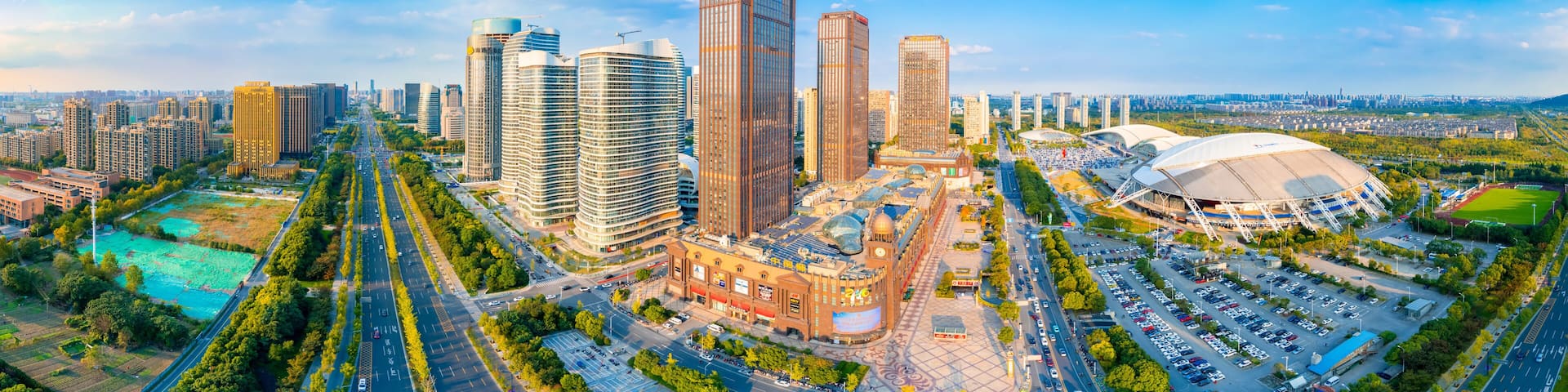 Urban environment of Nantong Central Business District, Jiangsu Province