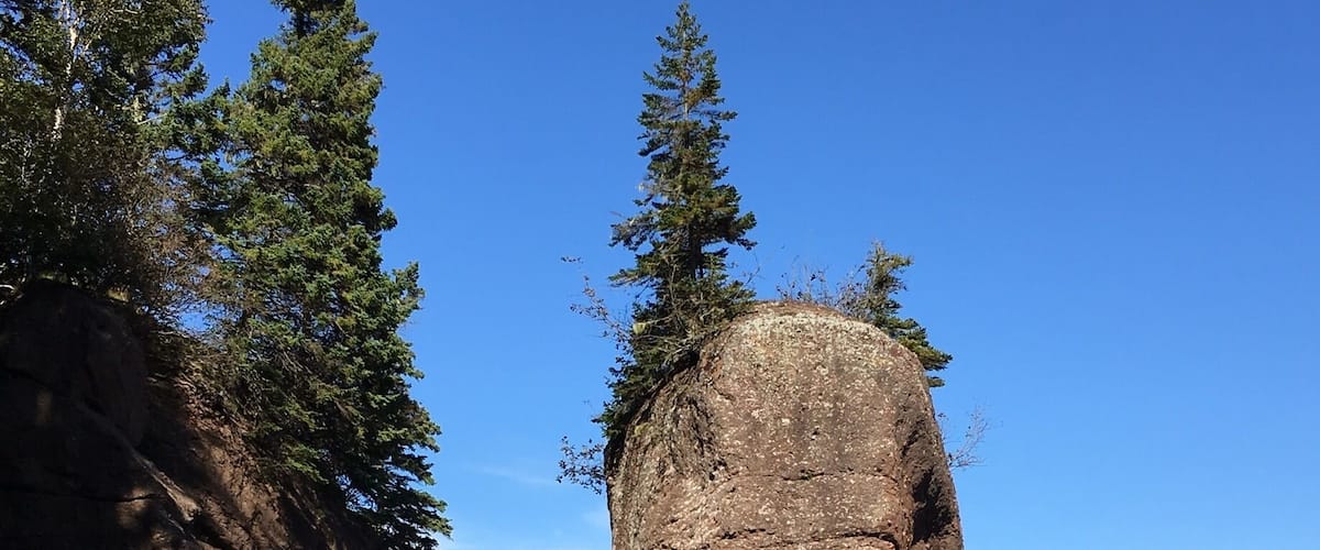 We traveled back during low tide to see some wonderful rock formations along the Bay of Fundy. Tidal change can exceed 40 feet in this portion of the bay.