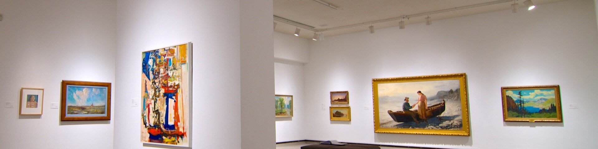 Mackenzie Art Gallery featuring art and interior views