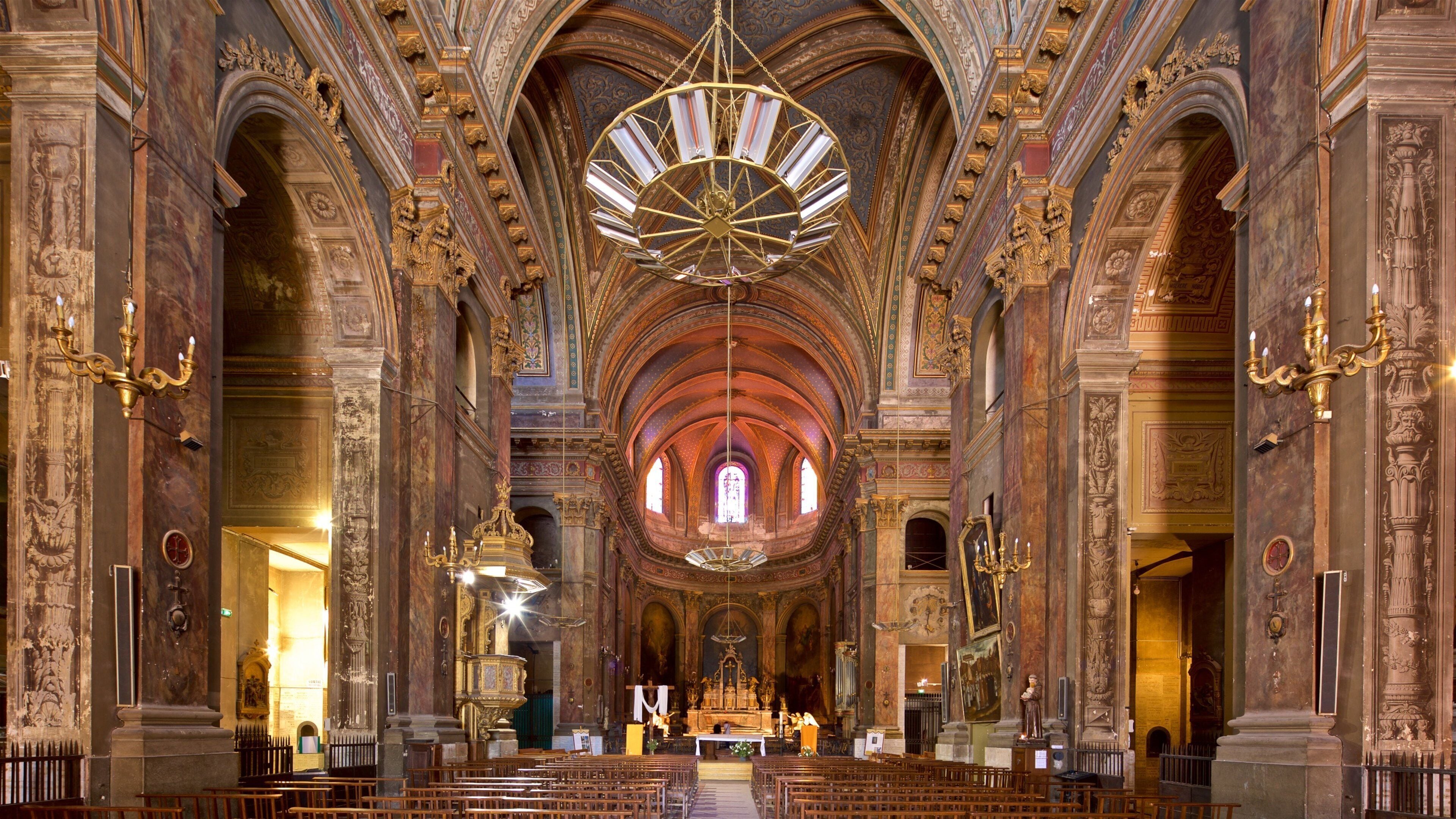Notre-Dame of Dalbade Church which includes interior views, heritage elements and a church or cathedral