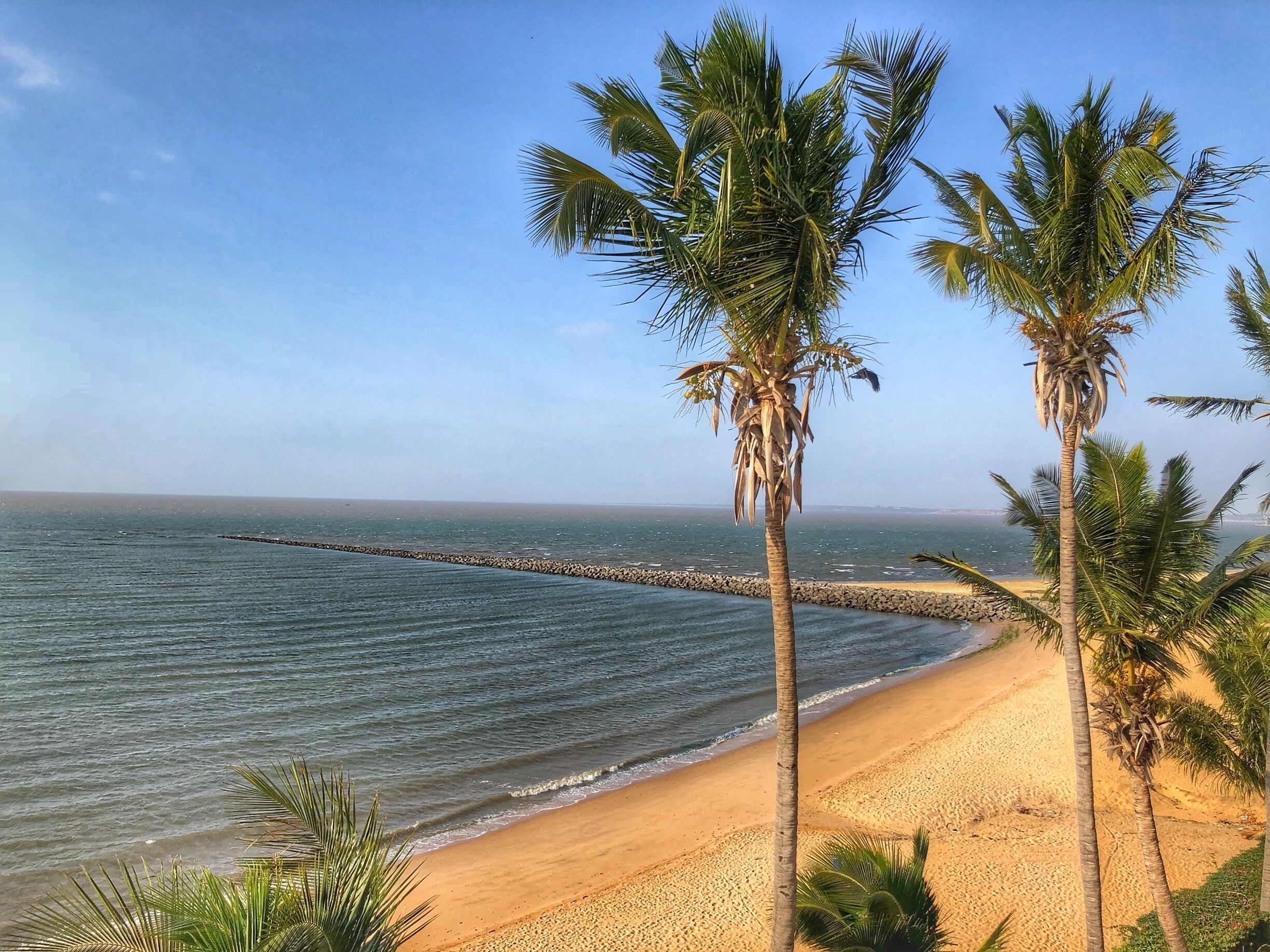 Beach along Southern Sun hotel in Maputo, Mozambique.