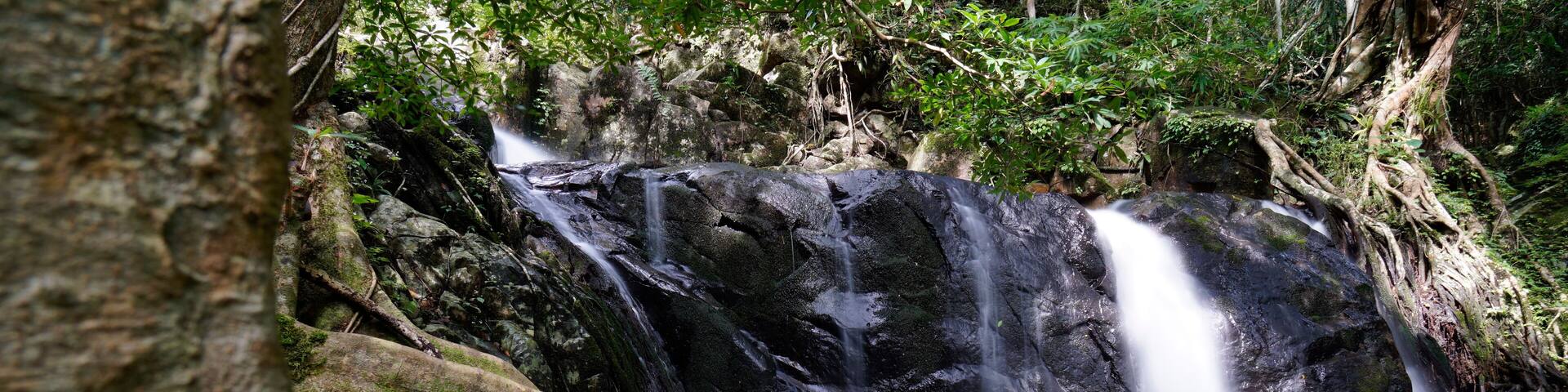 Beautiful long exposure scenery at North Jedkod Waterfall at Jedkod-Pongkonsao Ecotourism and Environmental Education Centre, Kaeng Khoi District, Saraburi, Thailand.