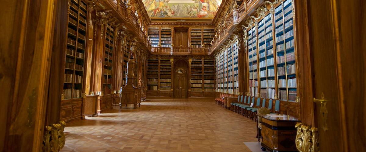 Strahov showing interior views and heritage elements
