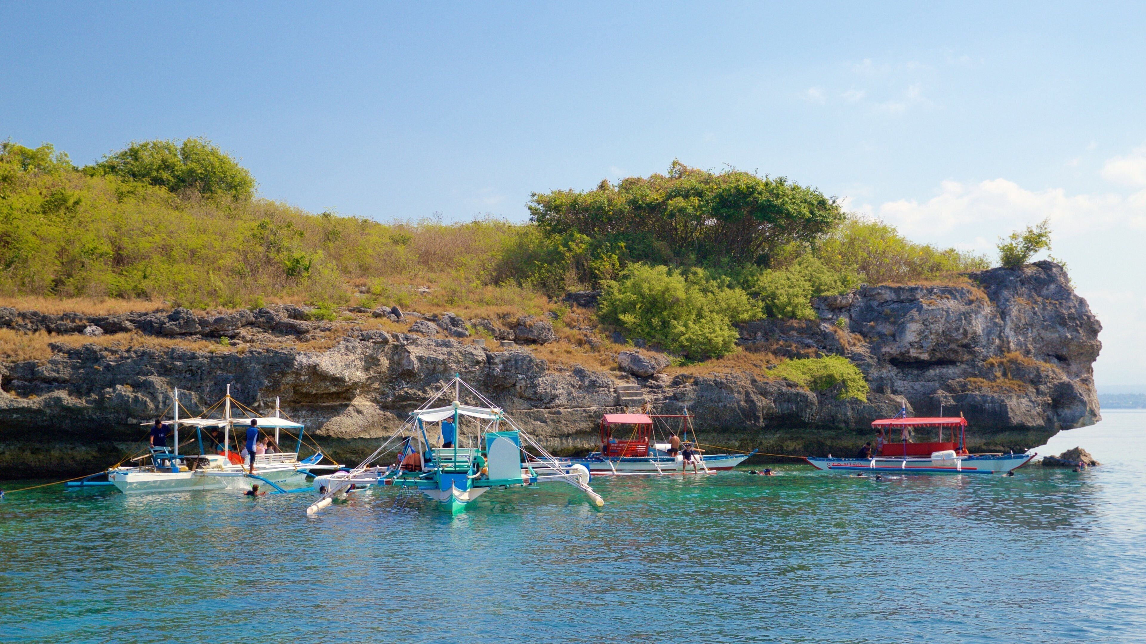 Pescador Island showing rocky coastline