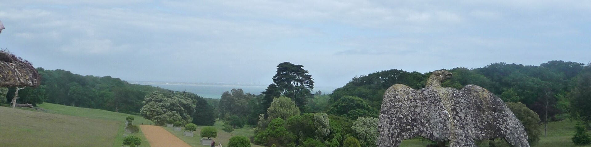 Exstensive gardens of the estate of Osborne House near Cowes on the Isle of Wight. . Summer residence of the late Queen Victoria now maintained for the national by English Heritage. A great visit. House and Garden will be a full day.