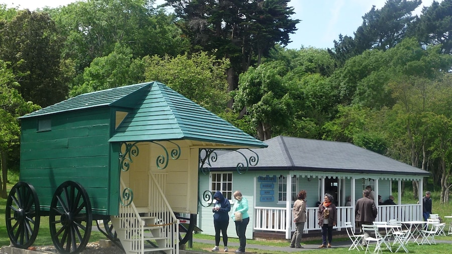 Queen Victoria's Bathing machine on Victoria's private beach at Osborne House near Cowes on the Isle of Wight. Now owned by English Heritage and open to the public. A great visit.
