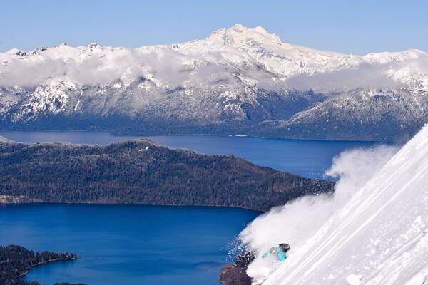 Cerro Bayo which includes a river or creek, mountains and snow boarding