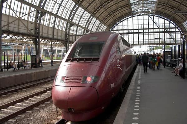 Thalys high speed train, Utrecht, Netherlands. Image shot 2008. Exact date unknown.