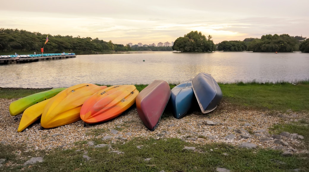 kayaking on the lake sunset in Putrajaya Malaysia