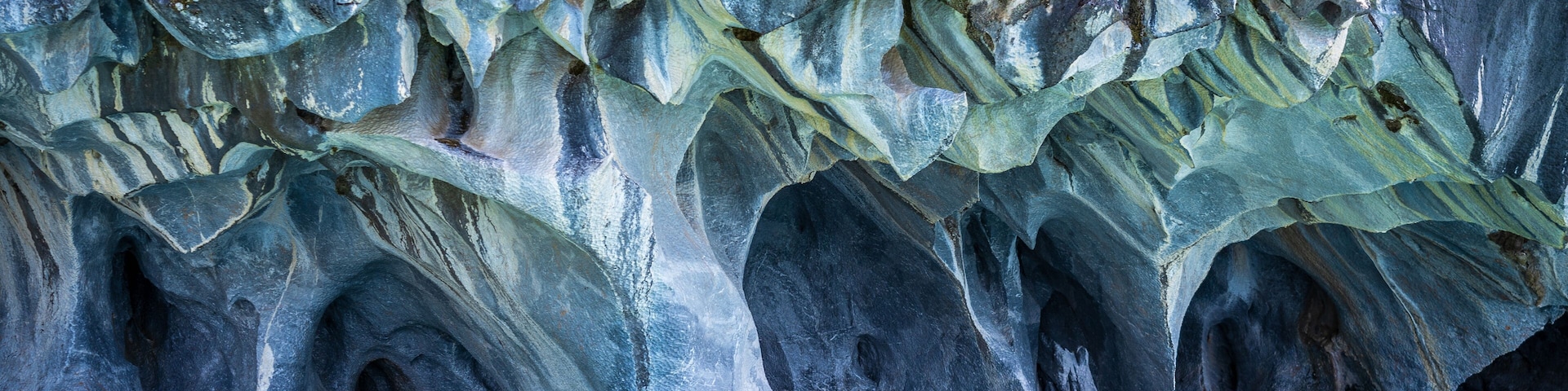The Marble Caves (Spanish: Cuevas de Marmol ), a series of naturally sculpted caves in the General Carrera Lake in Chile, Patagonia, South America.