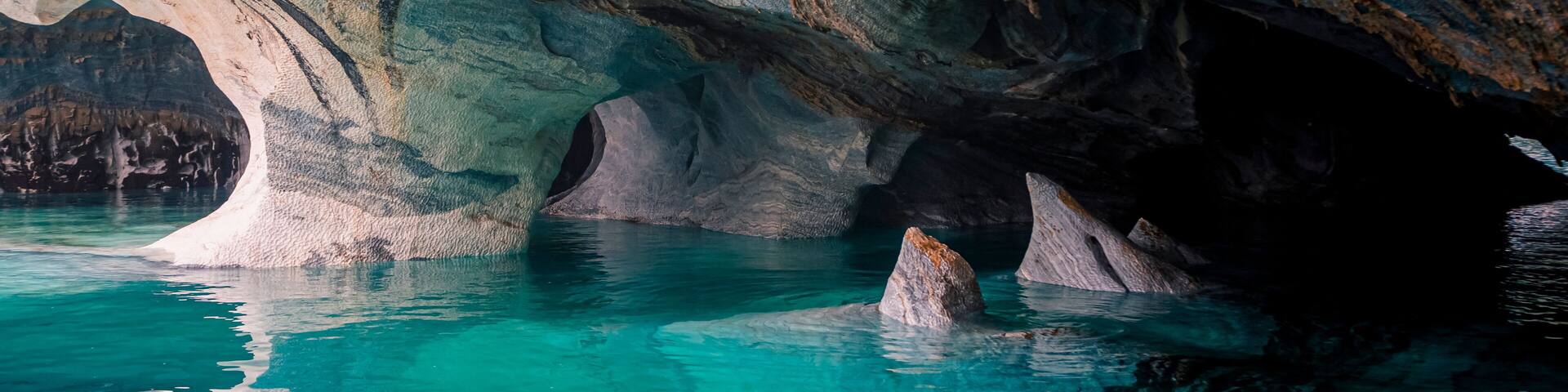 detail of the marble chapels in the General Carrera Lake of the Carretera Austral