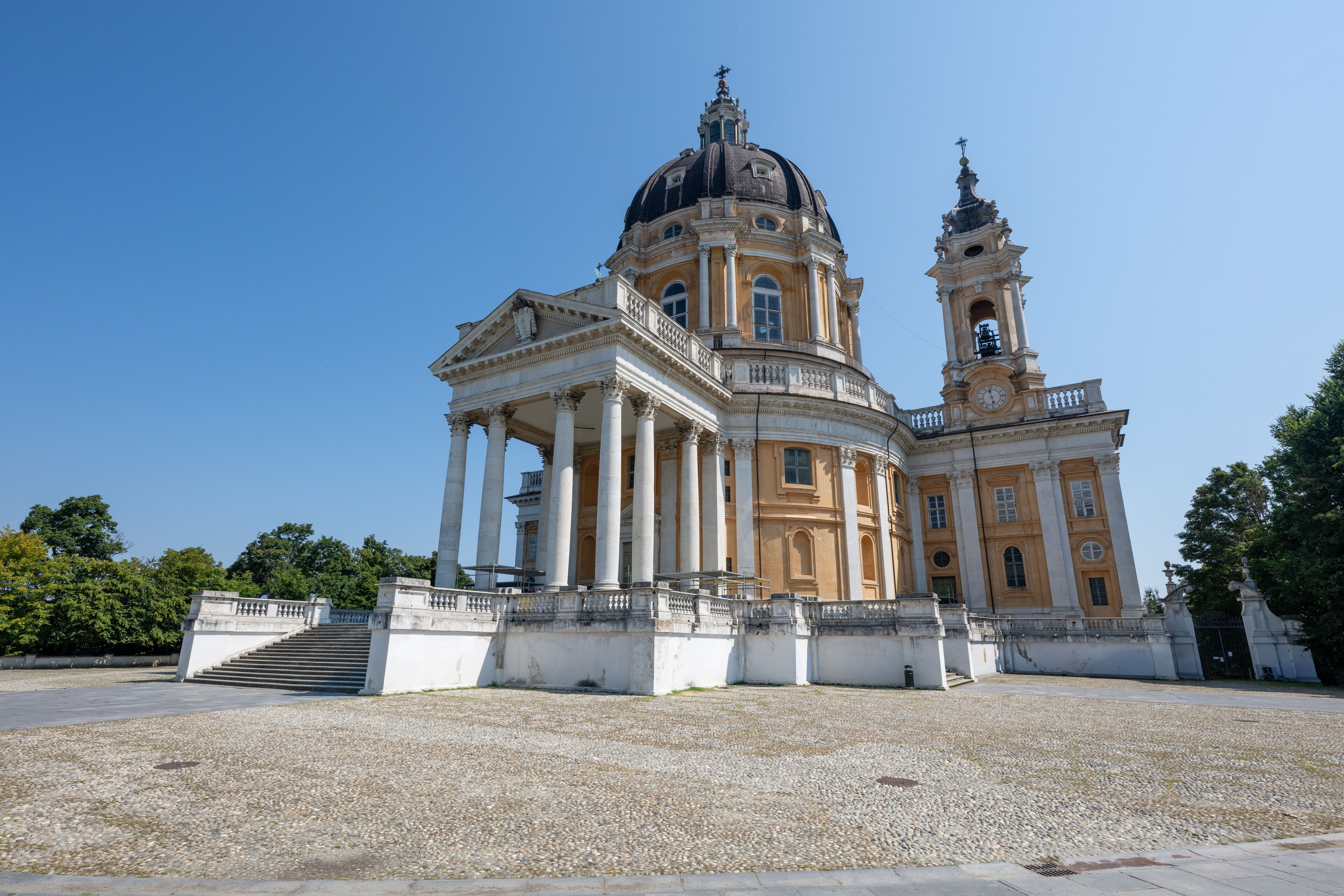 Basilica of Superga Baroque facade - Turin, Italy