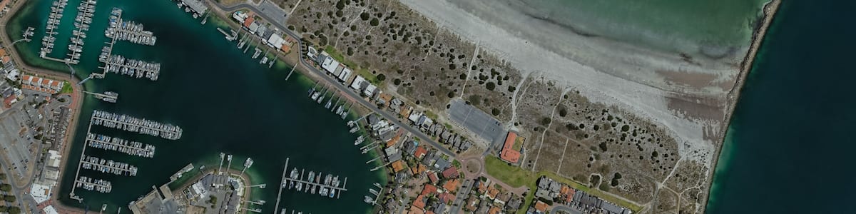 cargo port of Adelaide, Australia on the Gulf of St. Vincent