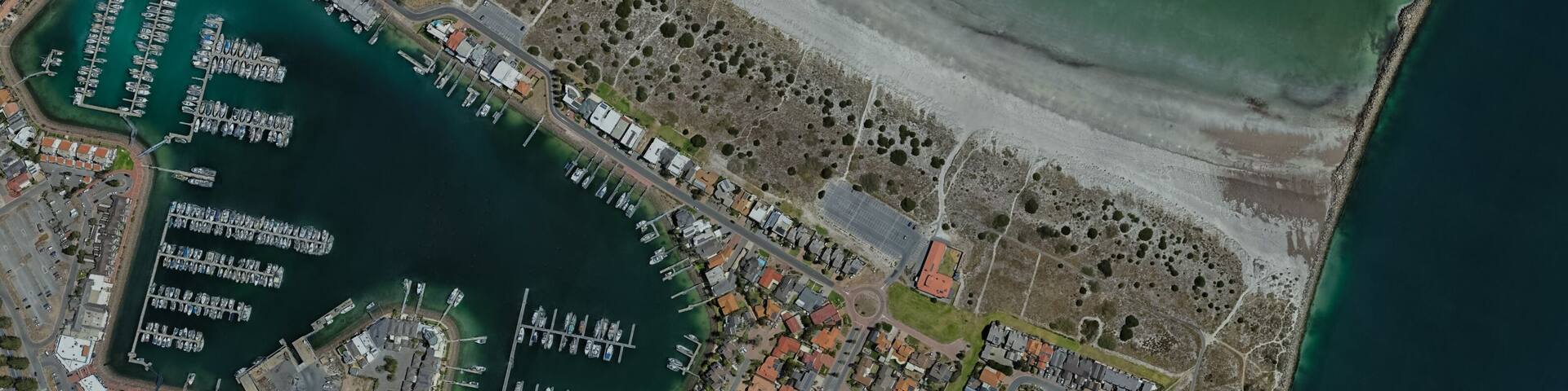 cargo port of Adelaide, Australia on the Gulf of St. Vincent