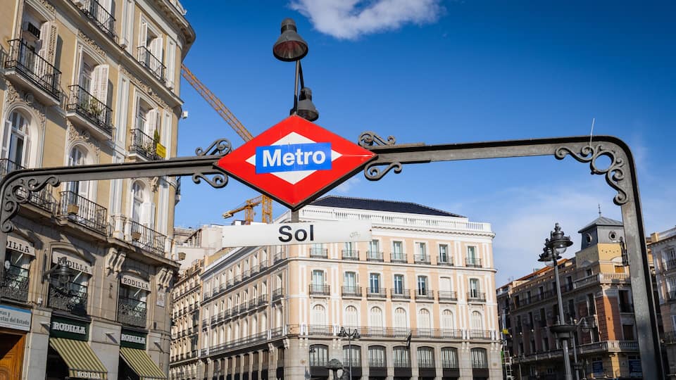 Puerta del Sol featuring a city and signage