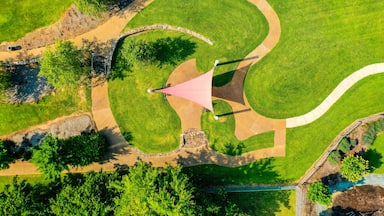 Aerial view of a park in Greensboro City in North Carolina
