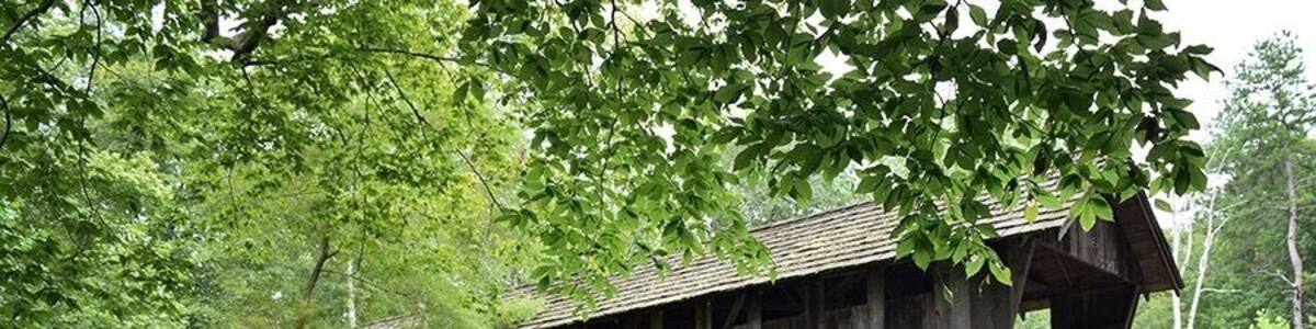 One of only two covered bridges left in NorthCarolina. Beautiful Loop Trail through fairy like forest. #TakeAHike