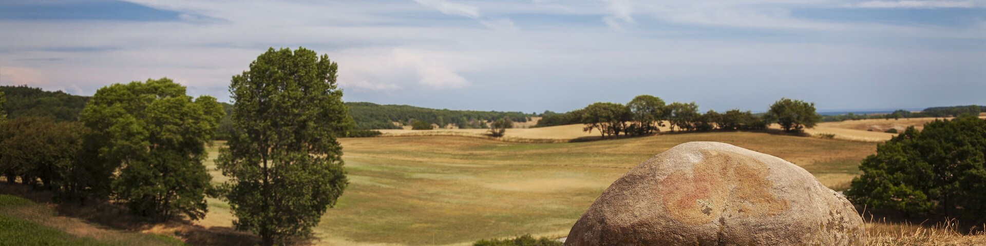 Hilly rural landscape. Brosarp, south Sweden.