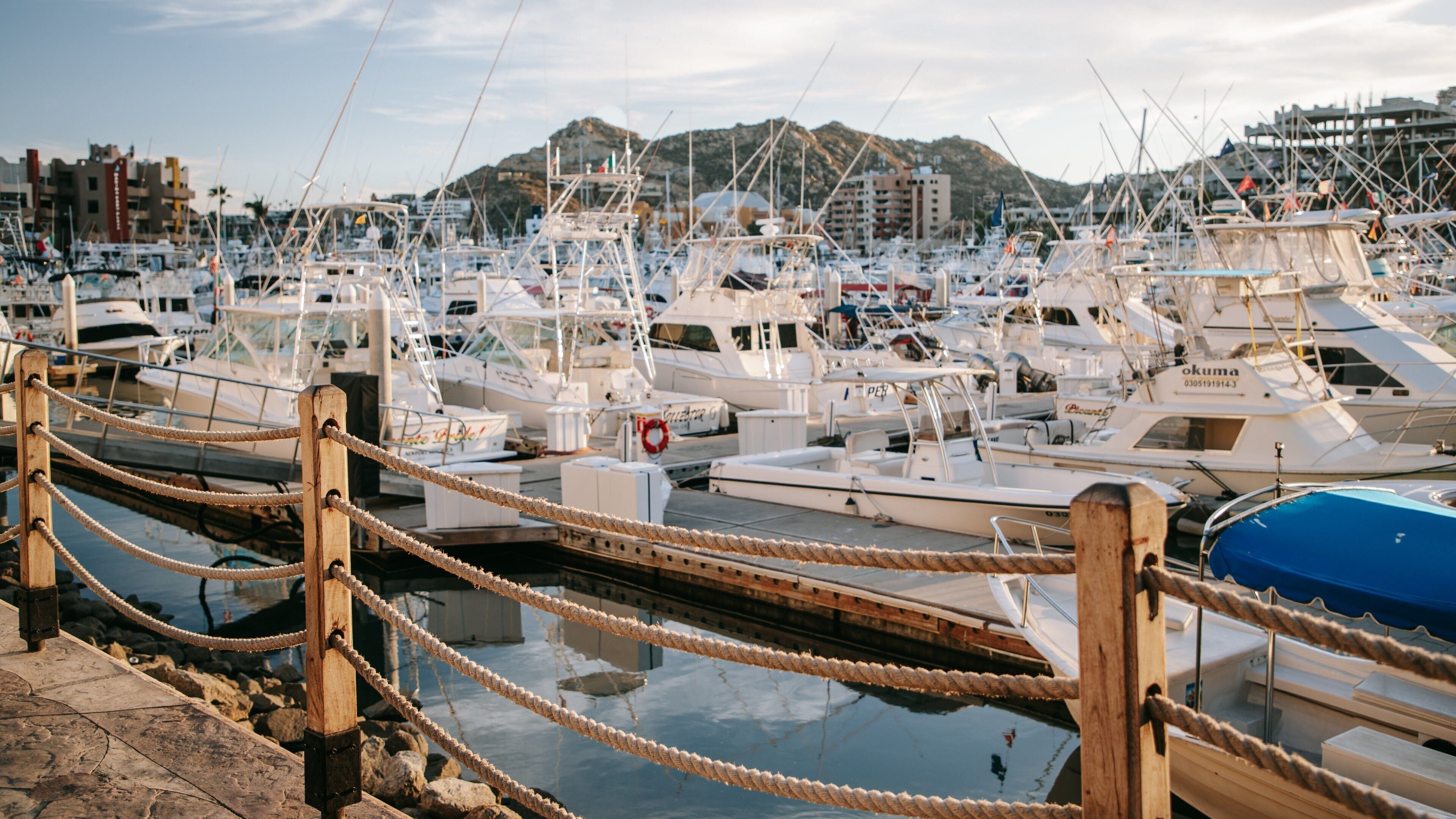 Marina featuring a bay or harbor