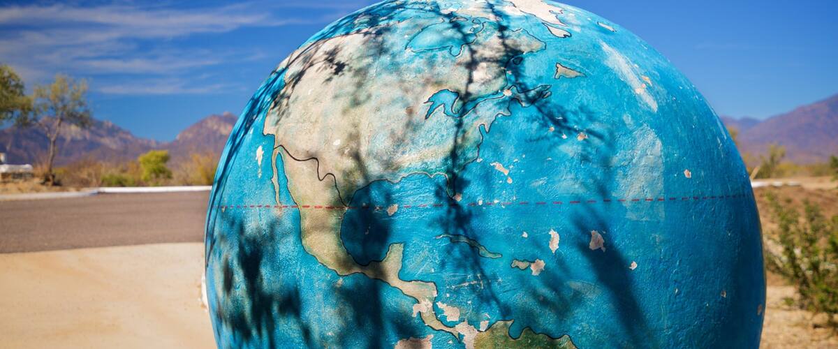 Tropic of Cancer Monument featuring outdoor art