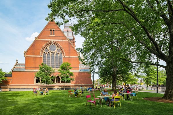 Memorial Hall showing a church or cathedral and a garden