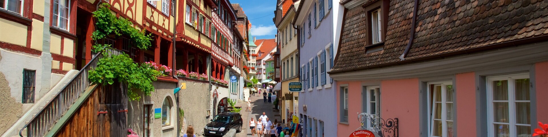 Meersburg featuring a small town or village and street scenes