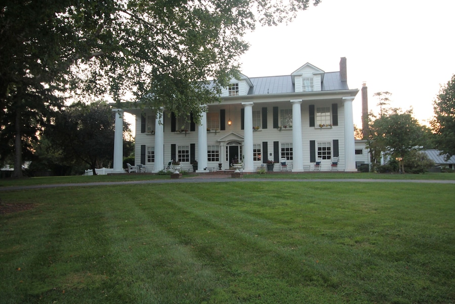 We stay at a lot of B&Bs when we travel. This is one of our favorites. RowanLark at Headwaters Farm in Olney Maryland. There is an interesting history behind the home including the fact that both Franklin Roosevelt and Winston Churchill stayed there. Anyway, beautiful home and rooms with an amazing pool area.