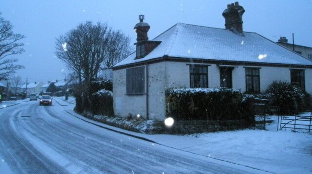 Falling snow in Medina Road