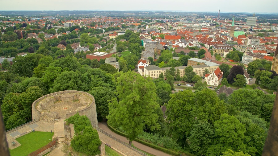 Sparrenberg Castle featuring chateau or palace, a city and landscape views