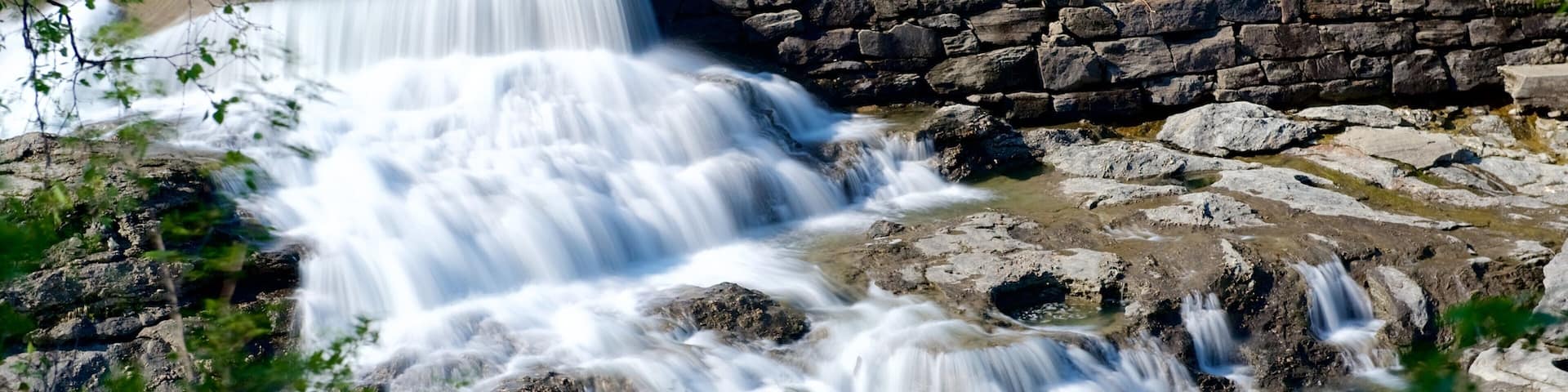 Bardufossen Waterfall showing rapids