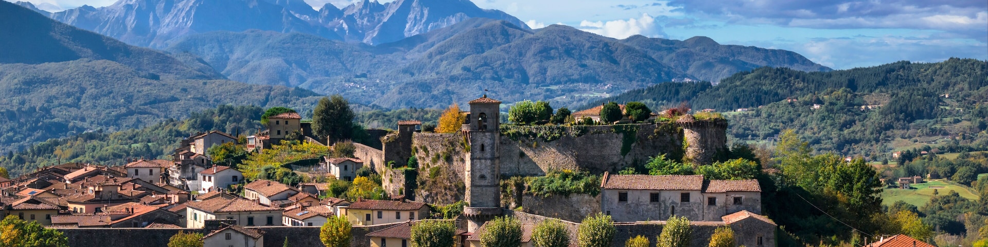 Italy, Tuscany most beautiful medieval villages - Castiglione di Garfagnana, province of Lucca. italian tourism, traditional tuscan villages.