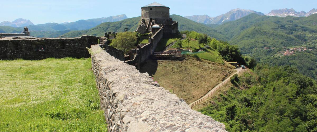Fortress of Verrucole (Fortezza delle Verrucole, Fortezza di Verrucole), also Verrucole Castle, Fortress in Verrucole, hamlet of San Romano in Garfagnana, Province of Lucca, Tuscany, Italy