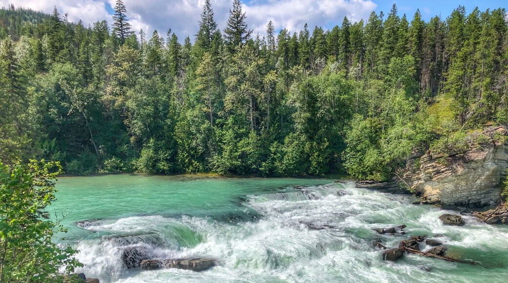 In late summer this is one of the falls salmon travelling upstream will climb on their journey. Even without this it is still an impressive sight in an area with some breathtaking scenery.