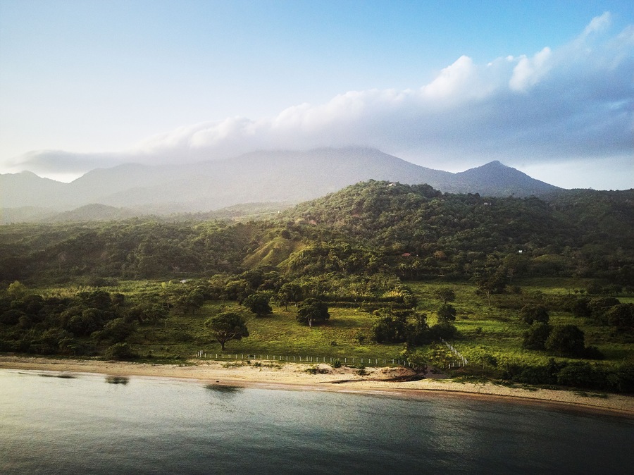 Paisaje de montaja en Trujillo, Honduras