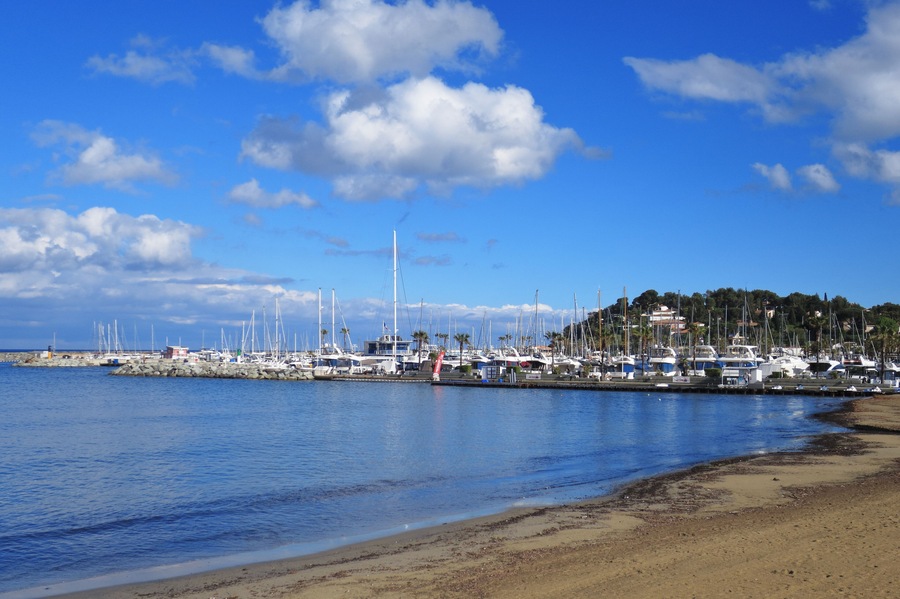 Cavalaire Beach and Harbour - France , Shutterstock ID 732927859, Purchase Order: -