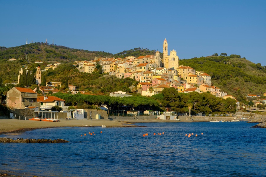 M9P73M Cervo, near Diano Marina, Riviera di Ponente, Liguria, Italy