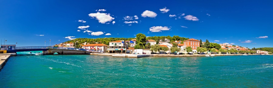 Tisno panoramic view from Murter island