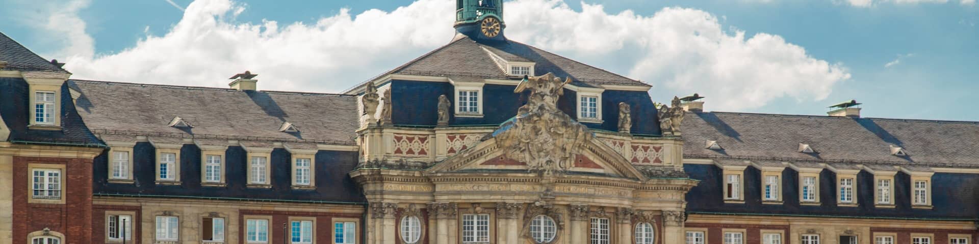 Münster Castle featuring a park, cuddly or friendly animals and chateau or palace