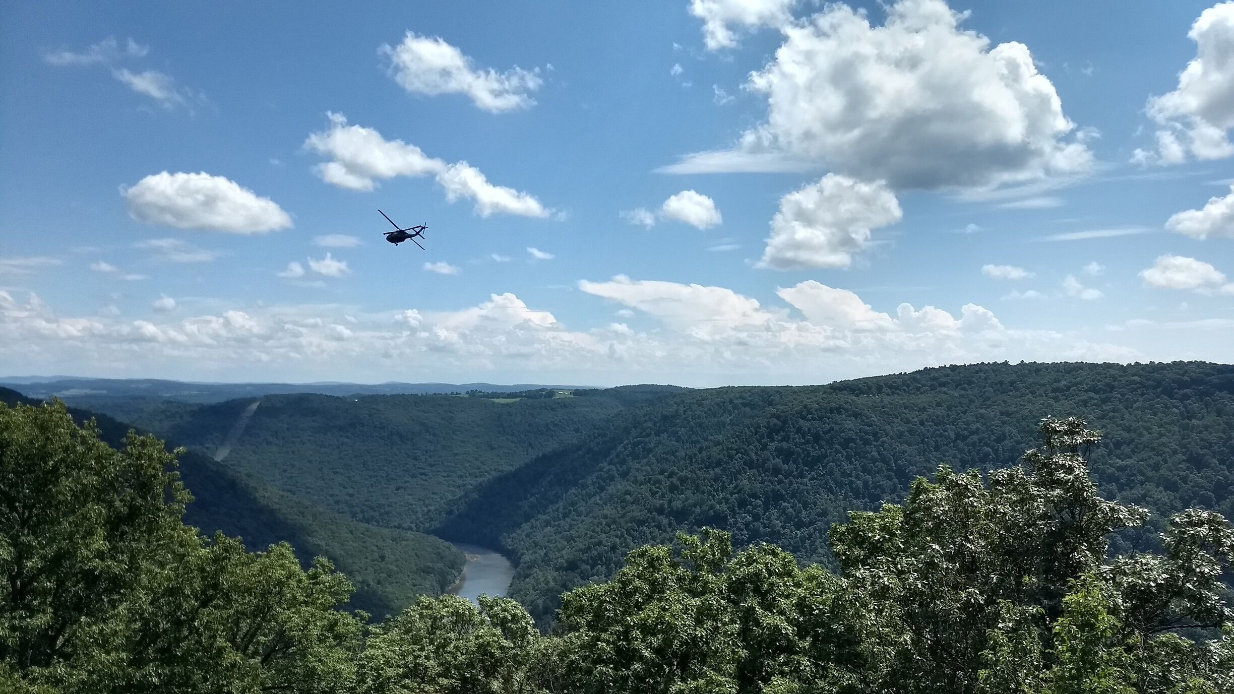 Overlooking the gorge at Cooper's Rock.