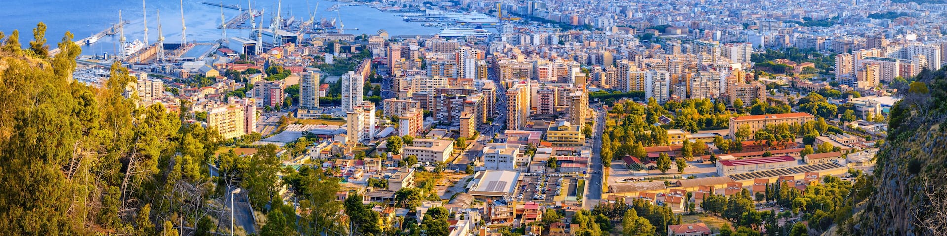the skyline of palermo, sicily
